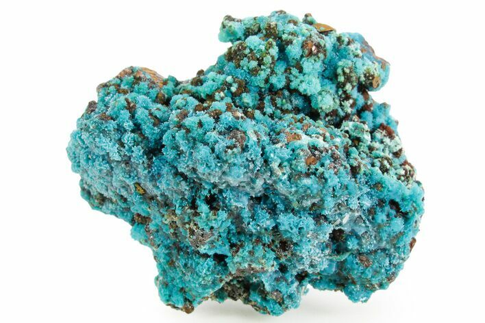 Vibrant Teal Chrysocolla with Quartz Formation - Peru #363578